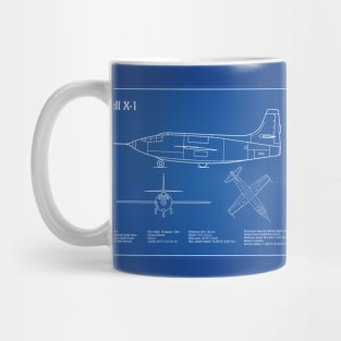 Bell X-1 - Airplane Blueprint - AD Mug